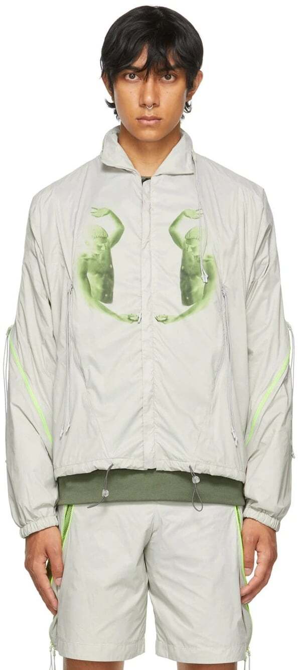 Saul Nash Flip Side Technical Jacket US M EU 48 Mens Gray Hooded $1100